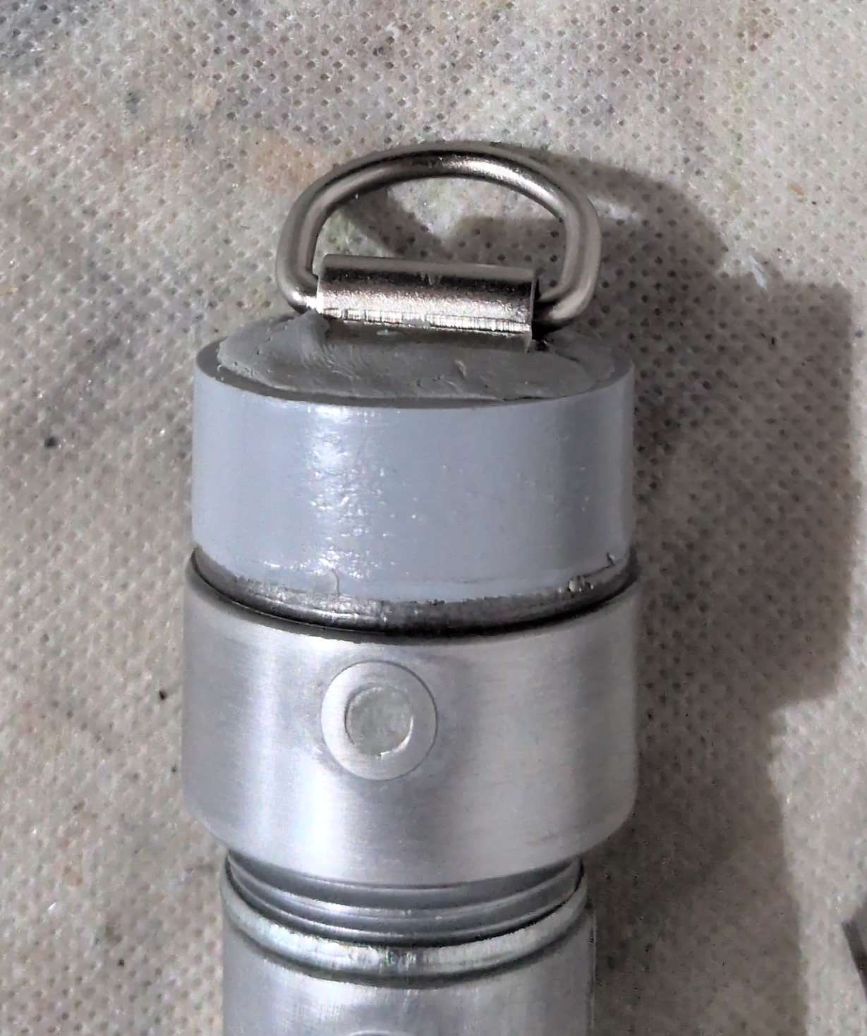 Close up of the unpainted pommel
